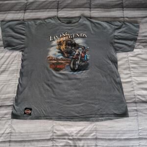 Vtg 1992 3D Emblem Harley Davidson T Shirt XL Single Stitch 90s Living Legends